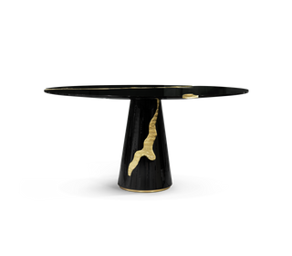 Lapiaz Black Lacquer Dining Table