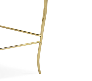 Chandra Fluid Sculptural Polished Brass Bar Stool