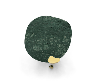 Diamond Marble & Brass Round Dining Table