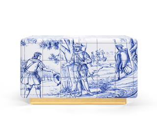 Heritage Azulejo Hand-Painted Ceramic Luxury Nightstand
