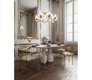 Pietra Oval Classic Estremoz Marble Dining Table