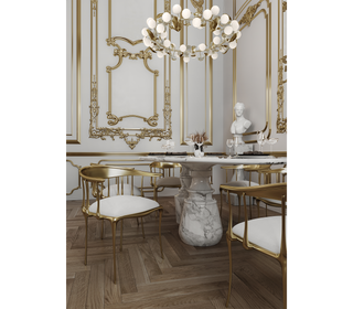 Pietra Oval Classic Estremoz Marble Dining Table