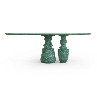 Pietra Oval Classic Estremoz Marble Dining Table