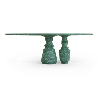 Pietra Oval Classic Estremoz Marble Dining Table