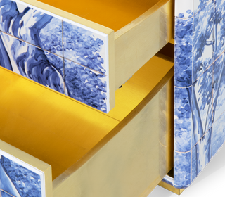 Heritage Azulejo Hand-Painted Ceramic Luxury Nightstand
