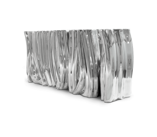 Monochrome Consoles Fluid Sculptural Resin Entryways Cabinet Table