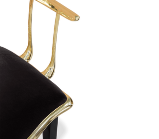 No 11 Surrealist Polished Brass Bar Stool