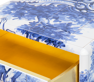 Heritage Azulejo Hand-Painted Ceramic Luxury Nightstand