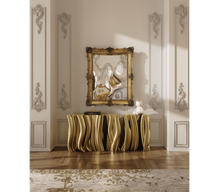 Monochrome Consoles Fluid Sculptural Resin Entryways Cabinet Table