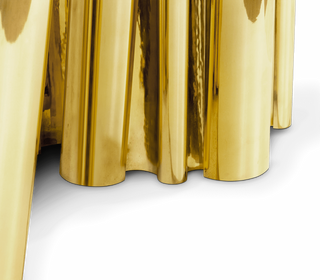Fortuna Polished Brass Round Dining Table