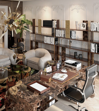 Lapiaz Karst Stone Marble Luxury Executive Desk