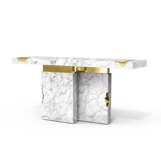 Empire Consoles Hammered Gilded Brass Entryways Cabinet Table