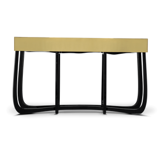 Sinuous Consoles Patina Brass Wave Entryways Cabinet Table