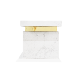 Empire Cracked Brass Inlay Marble Luxury Desk