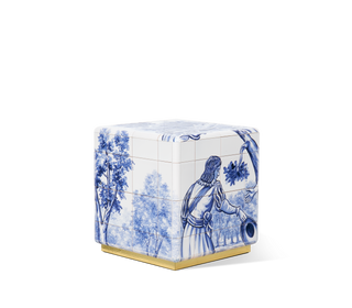 Heritage Azulejo Hand-Painted Ceramic Small Luxury Nightstand