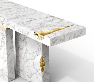 Empire Consoles Hammered Gilded Brass Entryways Cabinet Table
