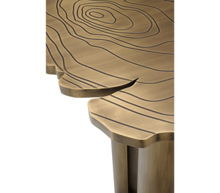 Fortuna Tree-Ring Brass Sculptural Luxury Desk