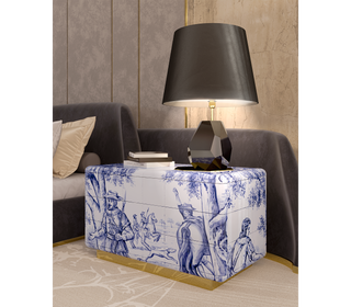Heritage Azulejo Hand-Painted Ceramic Luxury Nightstand