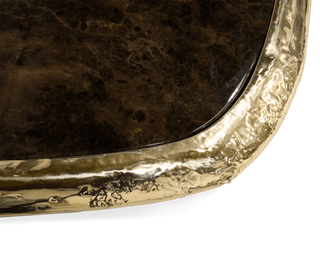 Stonehenge Marble & Brass Dining Table