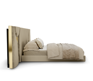 Lapiaz Kintsugi Velvet Polished Gold Luxury Headboard