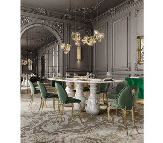 Soleil Curved Brass Modern Luxury Dining Chair