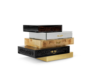 Frank Surreal Multi-Veneer Layered Luxury Nightstand