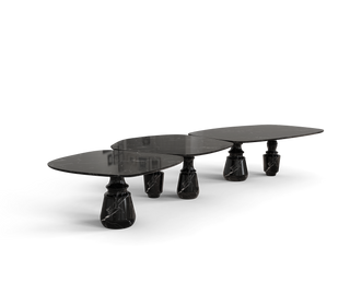 Pietra Nero Marquina Modular Dining Table