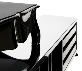 Boulevard Gloss Black Classic Executive Writing Desk