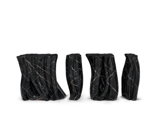 Monochrome Consoles Fluid Sculptural Resin Entryways Cabinet Table