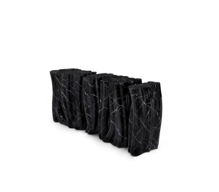 Monochrome Consoles Fluid Sculptural Resin Entryways Cabinet Table