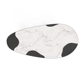 Ophelia Oval Marble Dining Table – Cast Brass & Marble Legs