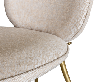 Soleil Curved Brass Modern Luxury Dining Chair