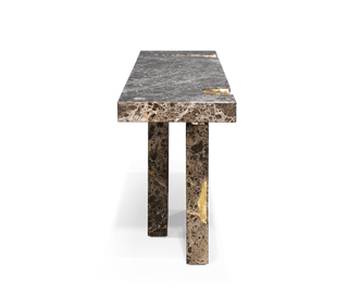 Empire Consoles Hammered Gilded Brass Entryways Cabinet Table