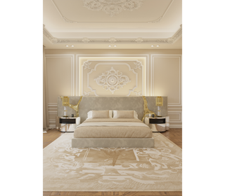 Lapiaz Kintsugi Velvet Polished Gold Luxury Headboard