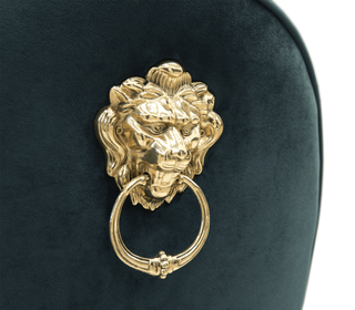 Soleil Curved Brass Modern Luxury Dining Chair