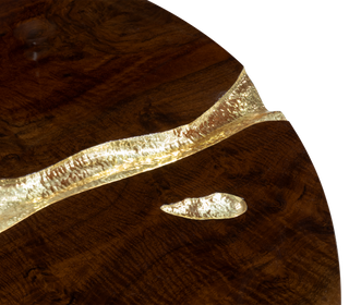Empire Round Luxury Brass Inlay Dining Table