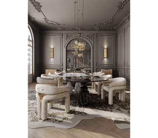 Pietra Nero Marquina Modular Dining Table