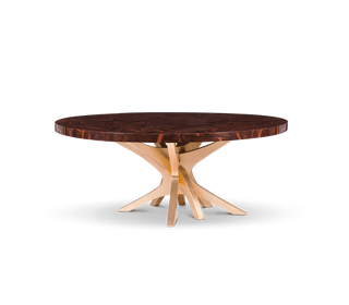 Patch Marquetry Round Dining Table