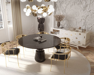 No11  Surrealist Polished Gold Cast Brass Dining Chair