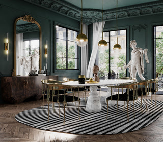 No11  Surrealist Polished Gold Cast Brass Dining Chair