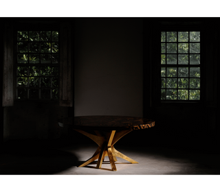 Patch Marquetry Round Dining Table