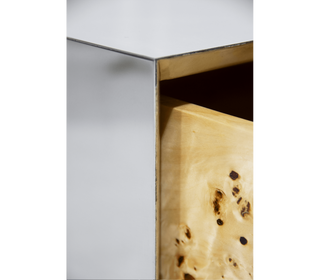 Lapiaz Cracked Stone Mirrored Luxury Nightstand