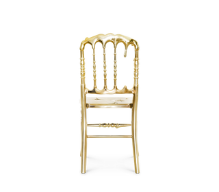 Emporium Gold Surrealist Cast Aluminium Sculpture Dining Chair