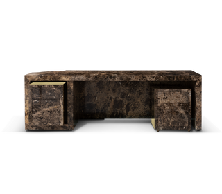 Lapiaz Karst Stone Marble Luxury Executive Desk