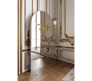 Lumiere Consoles Victorian Cast Brass Mirror Entryways Cabinet Table