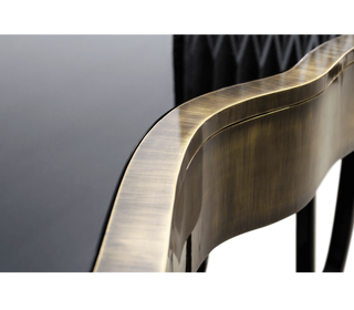 Sinuous Consoles Patina Brass Wave Entryways Cabinet Table