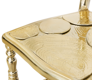 Emporium Gold Surrealist Cast Aluminium Sculpture Dining Chair