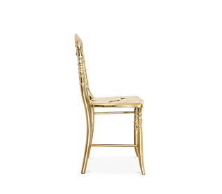 Emporium Gold Surrealist Cast Aluminium Sculpture Dining Chair