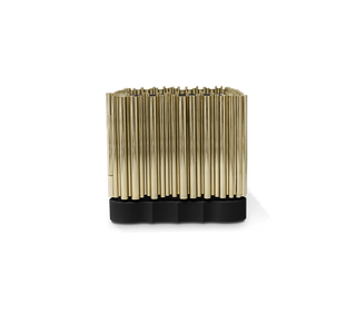 Symphony Tubular Gold Plated Modern Luxury Nightstand