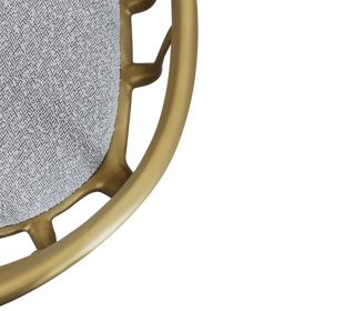 No 11 Satin Matte Gold Surrealist Dining Chair